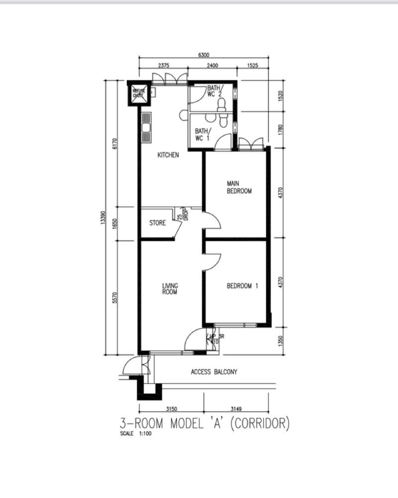 416 Bukit Batok West Avenue 4 HDB Apartment For Sale, $445,000, 2 Bed 2 Bath 785 sqft $567.00 psf