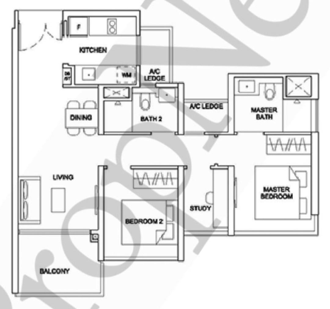 Stirling Residences Condominium For Sale, $1,799,999, 3 Bed 2 Bath 764 sqft $2,356.00 psf