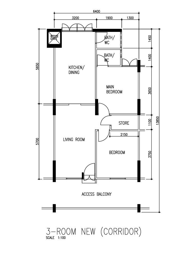HOUGANG AVENUE 1 HDB Apartment For Sale, $488,000, 2 Bed 2 Bath 721 sqft $677.00 psf