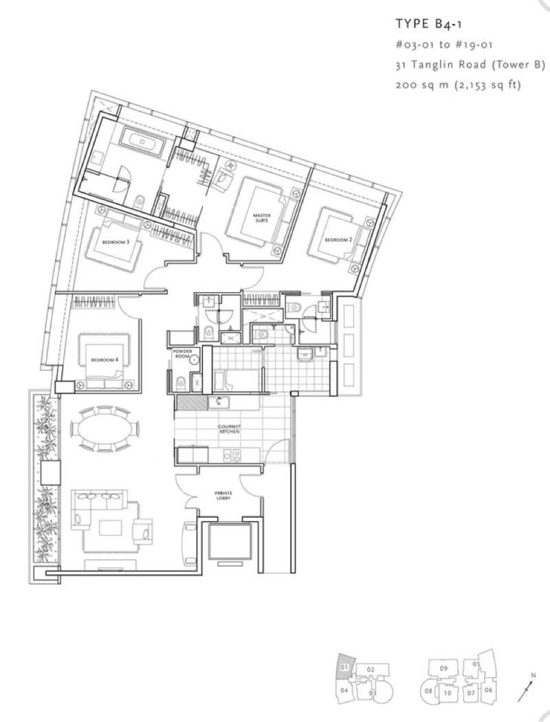 St. Regis Residences Singapore Apartment For Sale, $6,055,9994 Bath 2,155 sqft $2,810.00 psf