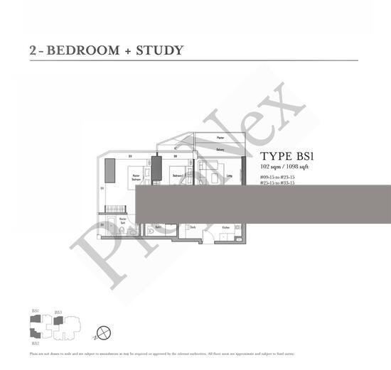 V on Shenton Condominium For Sale, $2,300,000, 2 Bed 2 Bath 1,098 sqft $2,095.00 psf