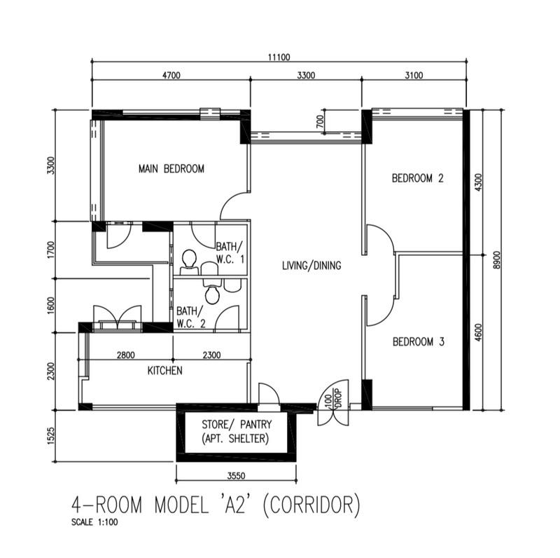 484A Choa Chu Kang Avenue 5 HDB Apartment For Sale, $528,000, 3 Bed 2 Bath 96 sqft $5,500.00 psf