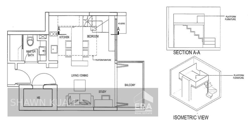 High Ceiling Loft. Uniquely Designed. Value Investment. High Floor