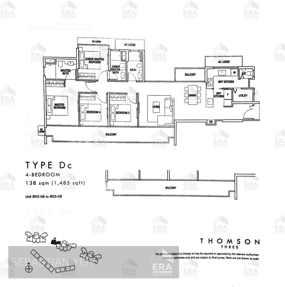 Affordable Thomson Three 4 Bedrooms 4 Bathrooms, 1485 Sqft for Sale