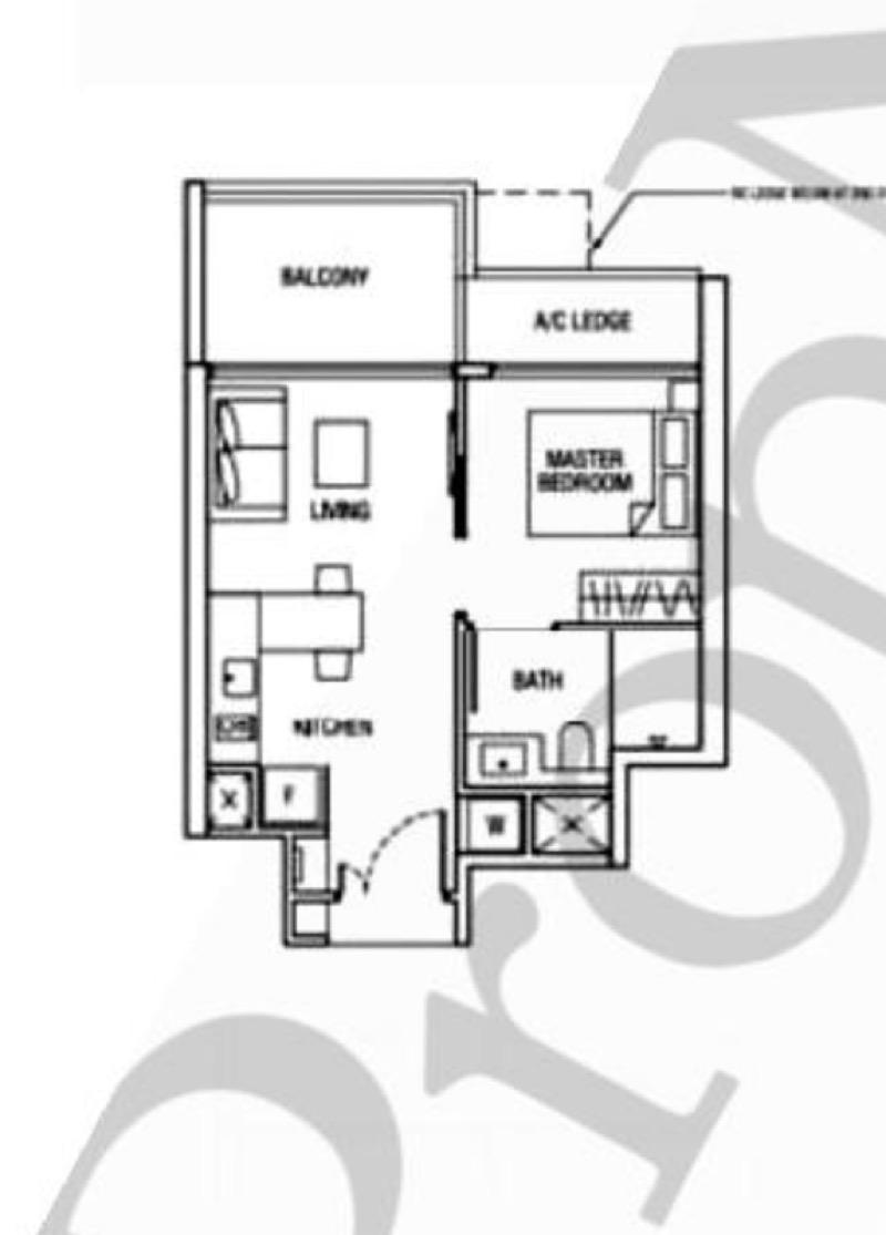 Alex Residences Condominium For Sale, $1,020,000, 1 Bed 1 Bath 474 sqft $2,152.00 psf