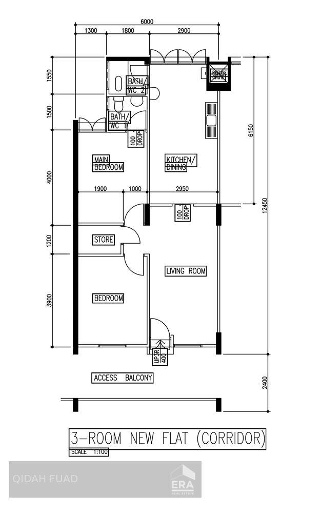 HDB - 3 room for Sale: Chai Chee Street, Bedok, D16, 461044