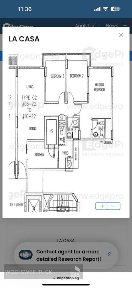 3 Bedrooms La Casa Condo Near to Woodlands South(te3) Mrt for Sale