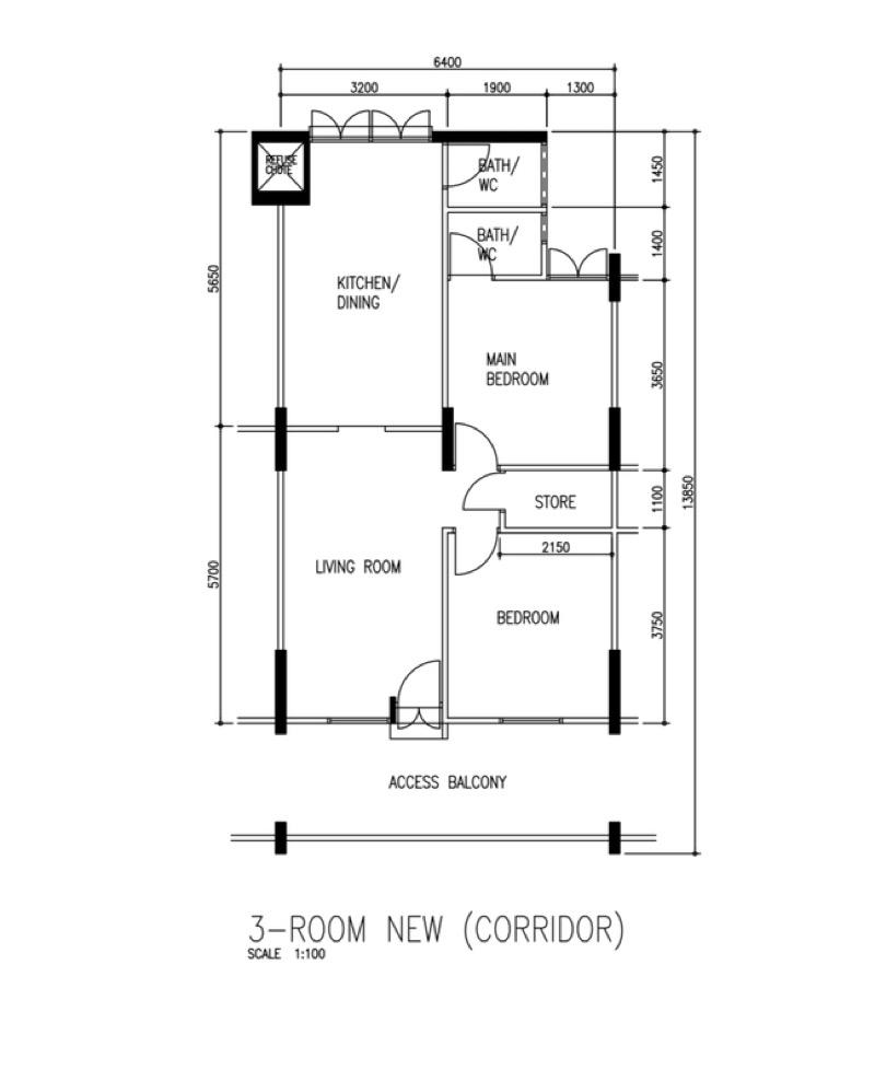 524 Jurong West Street 52 HDB Apartment For Sale, $415,000, 2 Bed 2 Bath 721 sqft $576.00 psf