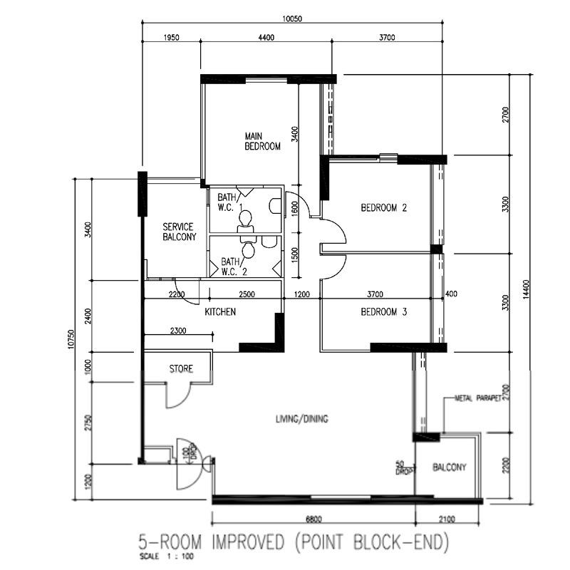 267 Toh Guan Road HDB Apartment For Sale, $838,000, 3 Bed 2 Bath 1,302 sqft $644.00 psf