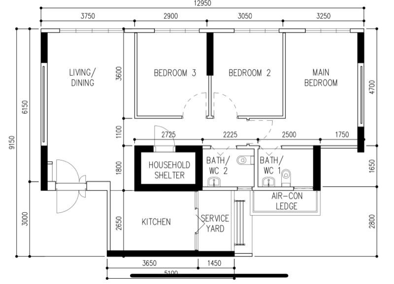 118A Alkaff Crescent HDB Apartment For Sale, $1,098,000, 3 Bed 2 Bath 1,001 sqft $1,097.00 psf