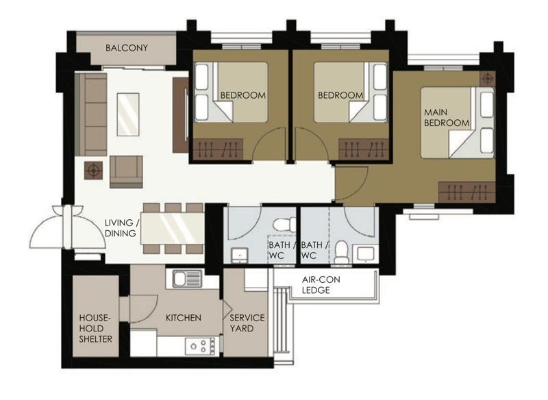 36 Margaret Drive HDB Apartment For Sale, $1,268,000, 3 Bed 2 Bath 925 sqft $1,371.00 psf