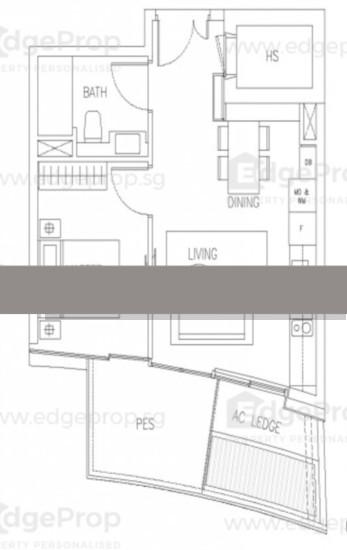 Corals at Keppel Bay Condominium For Sale, $1,500,000, 1 Bed 1 Bath 580 sqft $2,586.00 psf