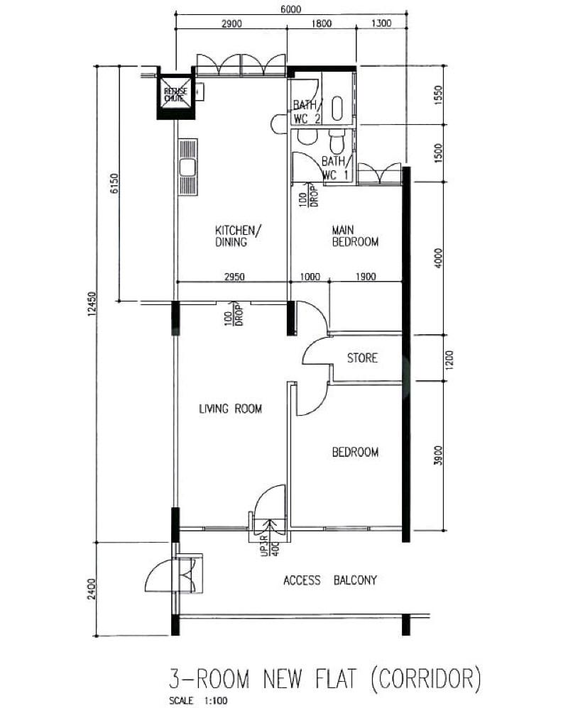 468 Ang Mo Kio Avenue 10 HDB Apartment For Sale, $418,888, 3 Bed 2 Bath 721 sqft $581.00 psf