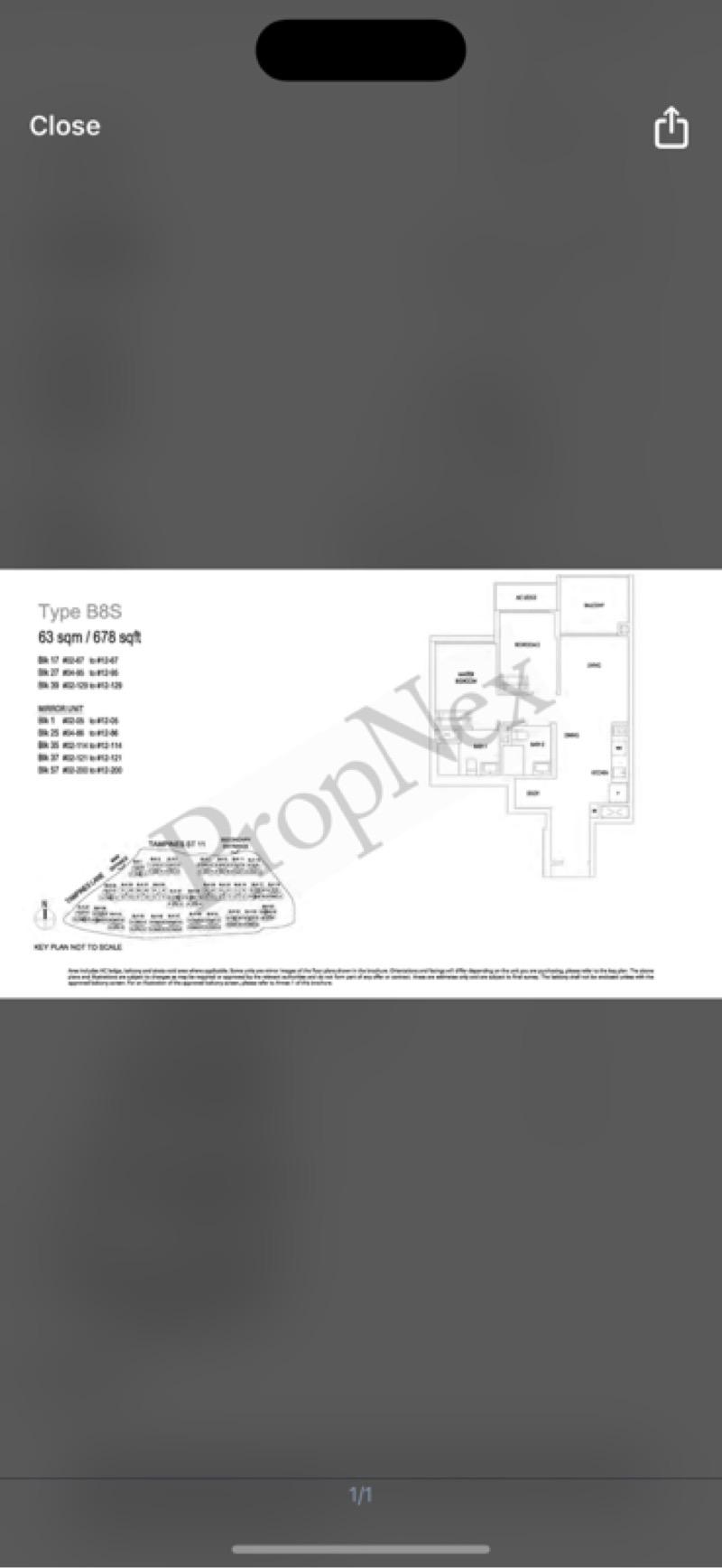 Treasure at Tampines Condominium For Sale, $1,290,000, 2 Bed 2 Bath 678 sqft $1,903.00 psf