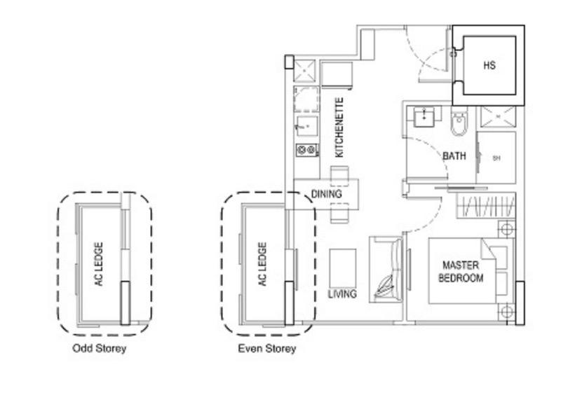 The Hillford Condominium For Sale, $608,000, 1 Bed 1 Bath 398 sqft $1,528.00 psf