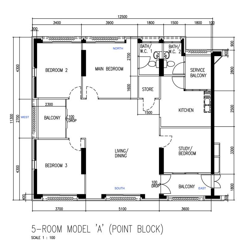 87 Redhill Close HDB Apartment For Sale, $1,250,000, 4 Bed 2 Bath 1,474 sqft $848.00 psf