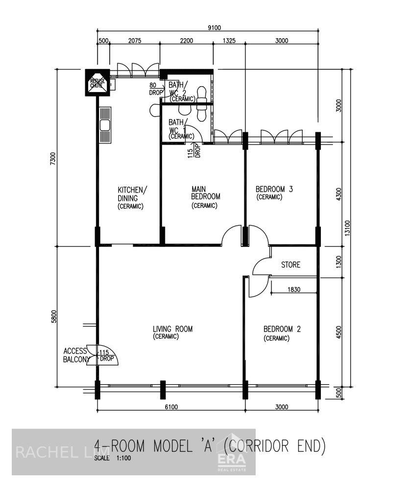 HDB - 3 room for Sale: Yishun Street 72, Yishun, D27, 760754