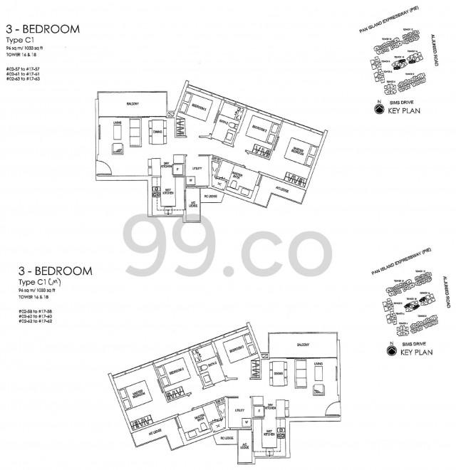Sims Urban Oasis Condominium For Sale, $2,390,000, 3 Bed 2 Bath 1,033 sqft $2,314.00 psf