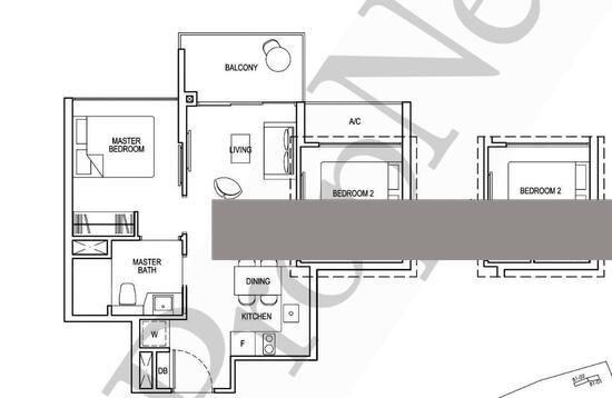 Grandeur Park Residences Condominium For Sale, $1,150,000, 2 Bed 1 Bath 560 sqft $2,054.00 psf