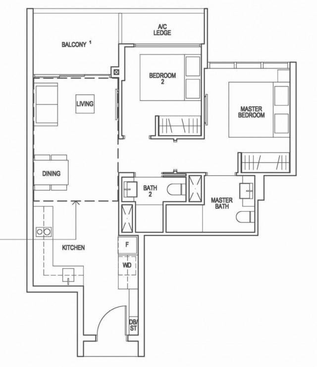 Riverfront Residences Condominium For Sale, $1,300,000, 2 Bed 2 Bath 721 sqft $1,803.00 psf