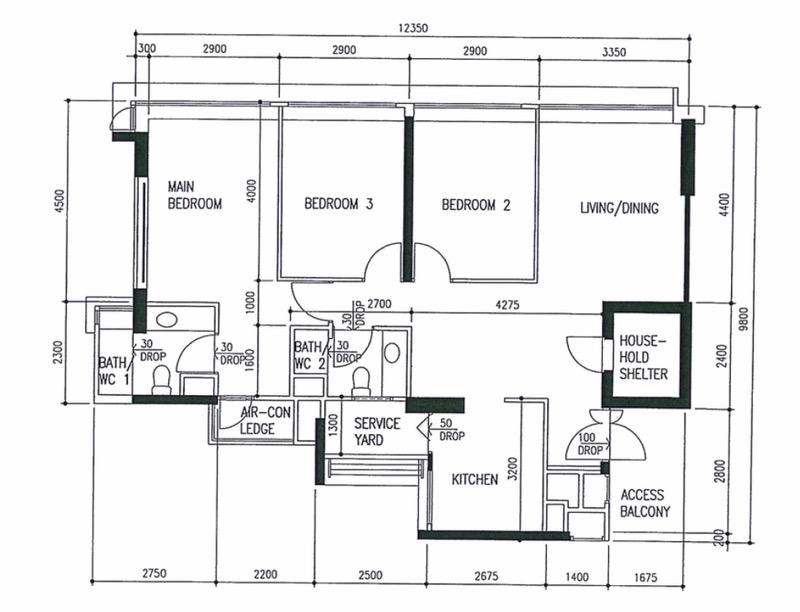 275C Compassvale Link HDB Apartment For Sale, $866,000, 3 Bed 2 Bath 968 sqft $895.00 psf