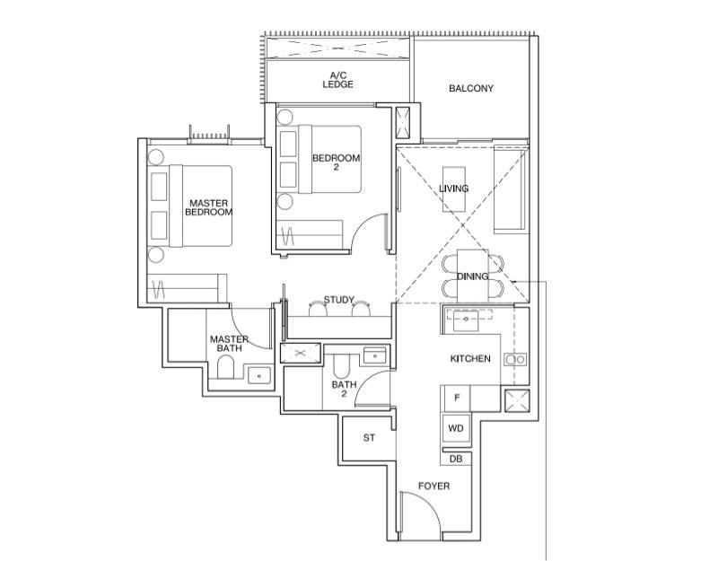 KI RESIDENCES AT BROOKVALE Condominium For Sale, $1,550,000, 2 Bed 2 Bath 753 sqft $2,058.00 psf