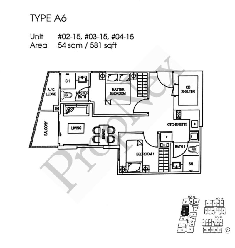 Parc Elegance Condominium For Sale, $1,050,000, 2 Bed 2 Bath 581 sqft $1,807.00 psf