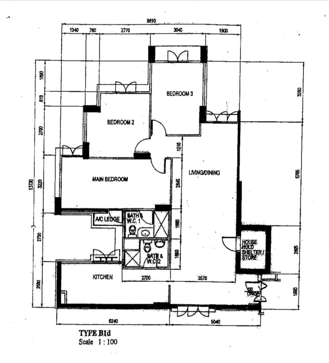 678D Jurong West Street 64 HDB Apartment For Sale, $585,000, 3 Bed 2 Bath 1,184 sqft $494.00 psf