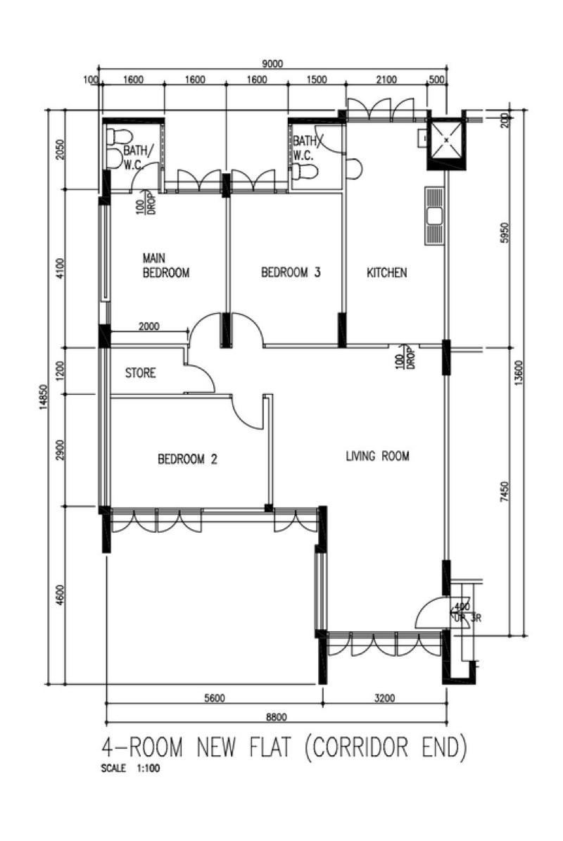 182 Bukit Batok West Avenue 8 HDB Apartment For Sale, $530,000, 3 Bed 2 Bath 1,001 sqft $529.00 psf