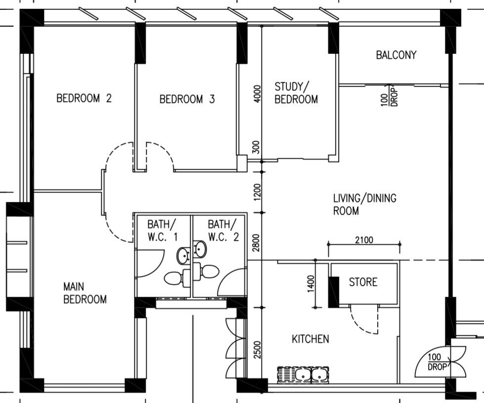 50 Lorong 5 Toa Payoh HDB Apartment For Sale, $880,000, 4 Bed 2 Bath 1,335 sqft $659.00 psf