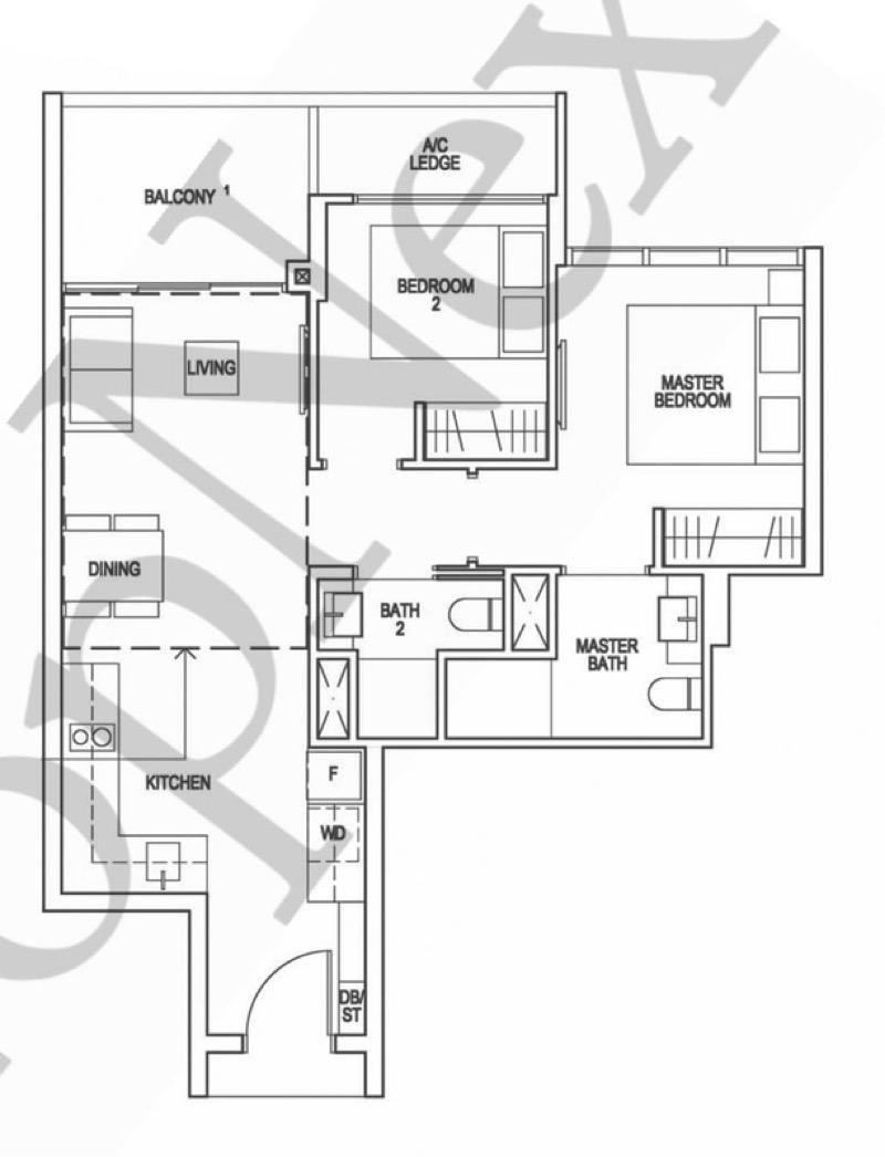 Riverfront Residences Condominium For Sale, $1,300,000, 2 Bed 2 Bath 721 sqft $1,803.00 psf