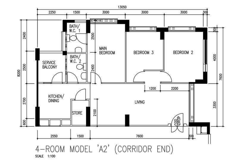 911 Hougang Street 91 HDB Apartment For Sale, $580,000, 3 Bed 2 Bath 86 sqft $6,744.00 psf