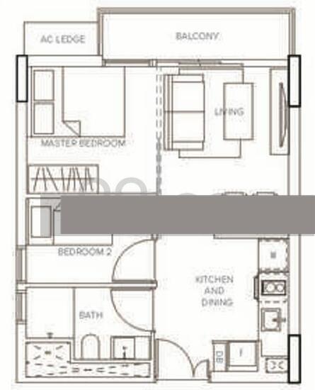 VIIO @ Balestier Apartment For Sale, $950,000, 2 Bed 1 Bath 474 sqft $2,004.00 psf