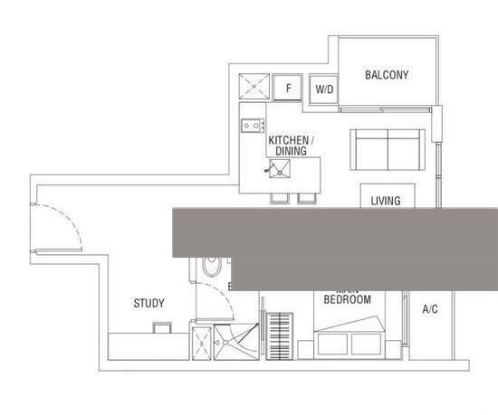 Neem Tree Apartment For Sale, $950,000, 2 Bed 1 Bath 506 sqft $1,877.00 psf