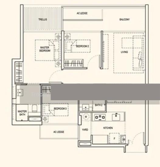 Kandis Residence Condominium For Sale, $1,300,000, 3 Bed 2 Bath 915 sqft $1,421.00 psf