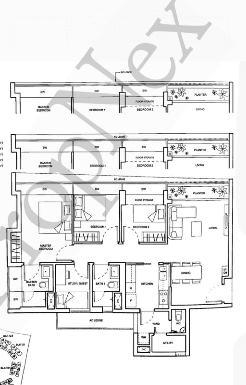 The Palette Condominium For Sale, $1,876,000, 4 Bed 3 Bath 1,173 sqft $1,599.00 psf