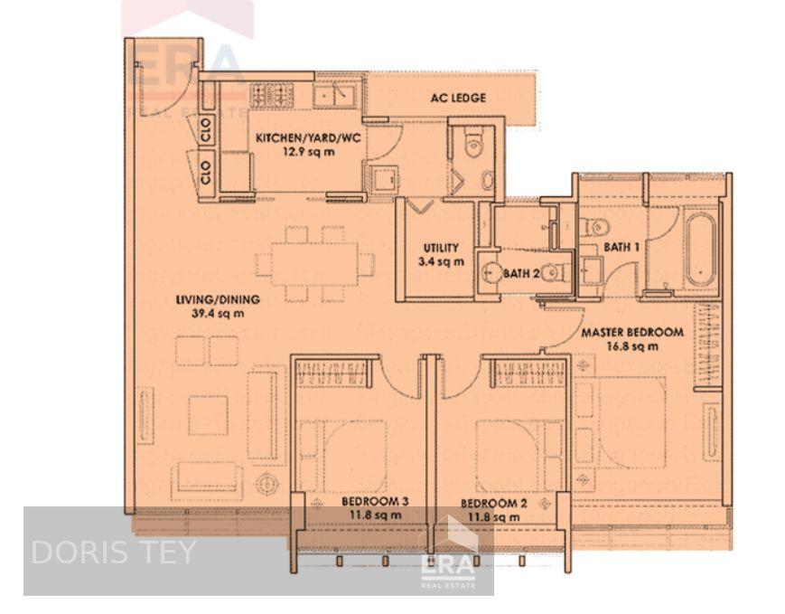 Bright & Breezy Prime City Fringe Next to Mrt & Mall