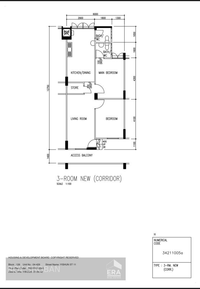 HDB - 2 room for Sale: Yishun Street 11, Yishun, D27, 760126