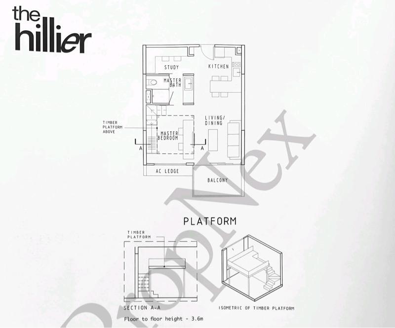 The Hillier Condominium For Sale, $920,000, 1 Bed 1 Bath 624 sqft $1,474.00 psf