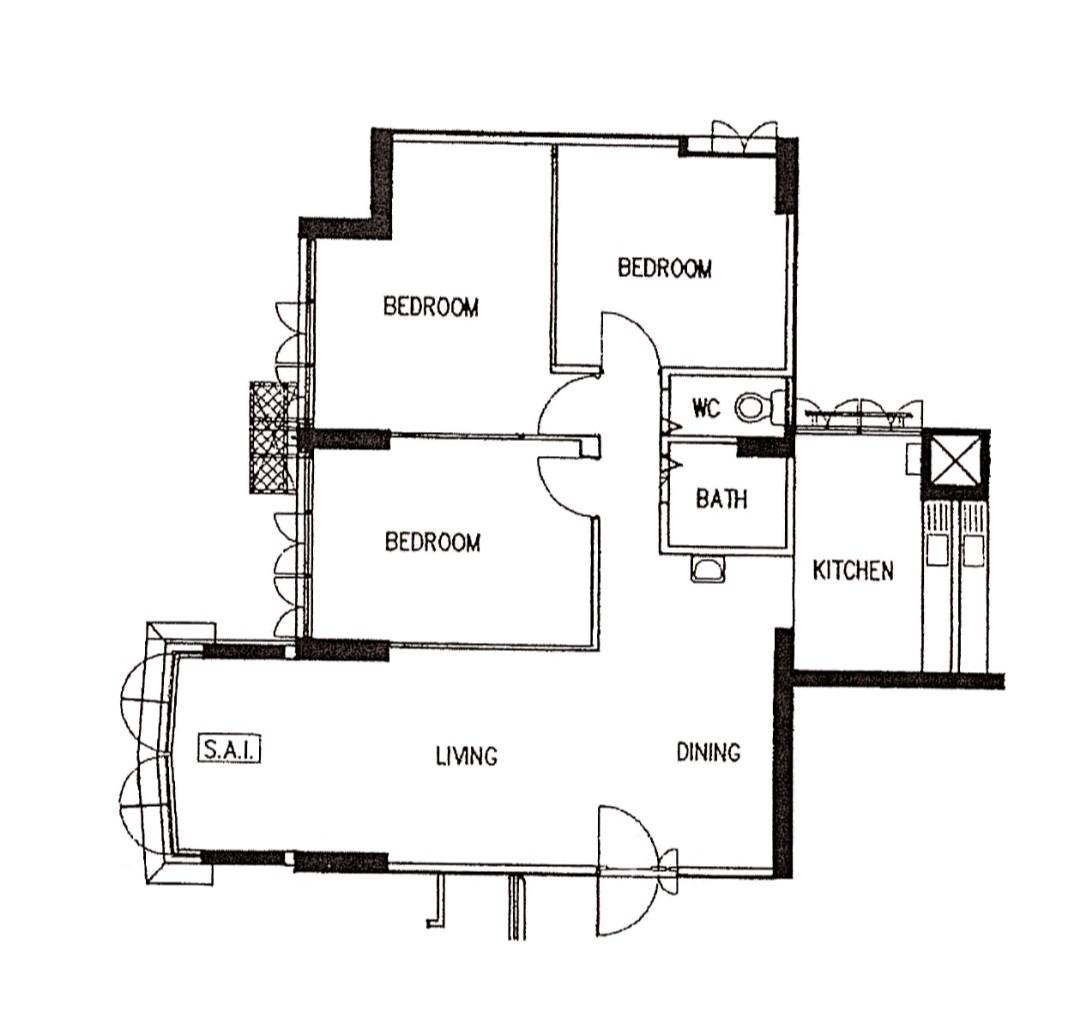 95 Whampoa Drive HDB Apartment For Sale, $598,000, 3 Bed 2 Bath 980 sqft $610.00 psf