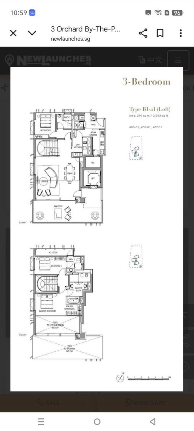 3 Orchard By-The-Park Condominium For Sale, $10,045,287, 3 Bed 3 Bath 2,583 sqft $3,889.00 psf