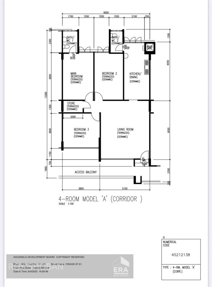 HDB - 3 room for Sale: Yishun Street 61, Yishun, D27, 760628