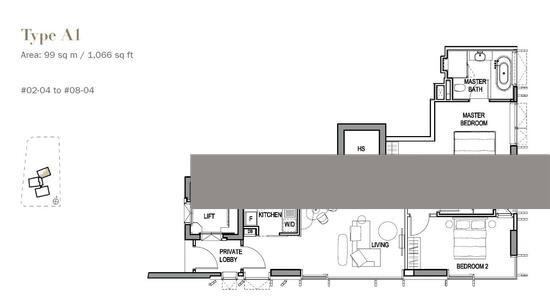 3 Orchard By-The-Park Condominium For Sale, $3,838,000, 2 Bed 2 Bath 1,066 sqft $3,600.00 psf