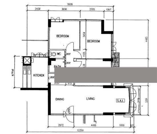 95 Whampoa Drive HDB Apartment For Sale, $538,000, 3 Bed 1 Bath 980 sqft $549.00 psf