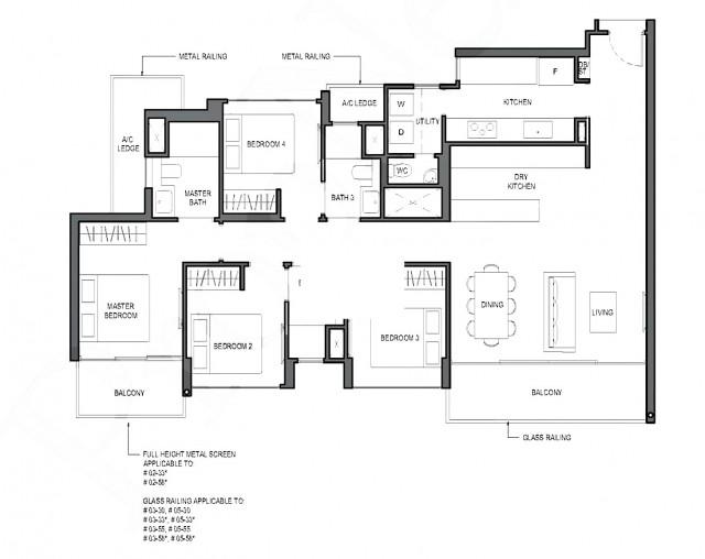 Parc Komo Condominium For Sale, $2,550,000, 4 Bed 3 Bath 1,410 sqft $1,809.00 psf