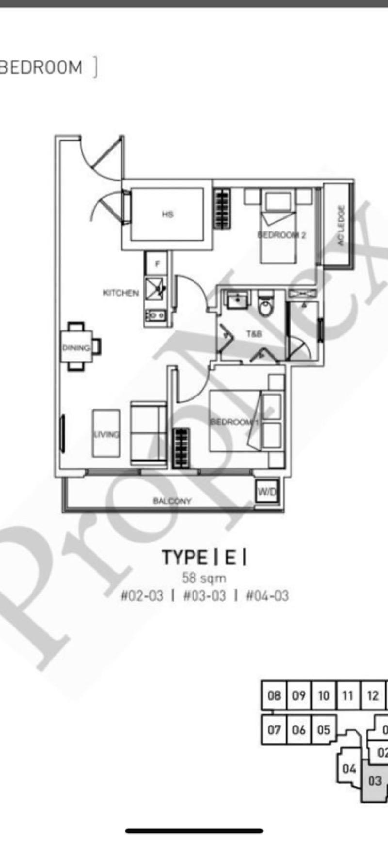 Jool Suites Apartment For Sale, $910,000, 2 Bed 1 Bath 624 sqft $1,458.00 psf