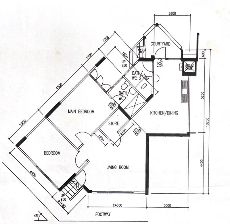 241 Hougang Street 22 HDB Apartment For Sale, $460,000, 2 Bed 2 Bath 893 sqft $515.00 psf
