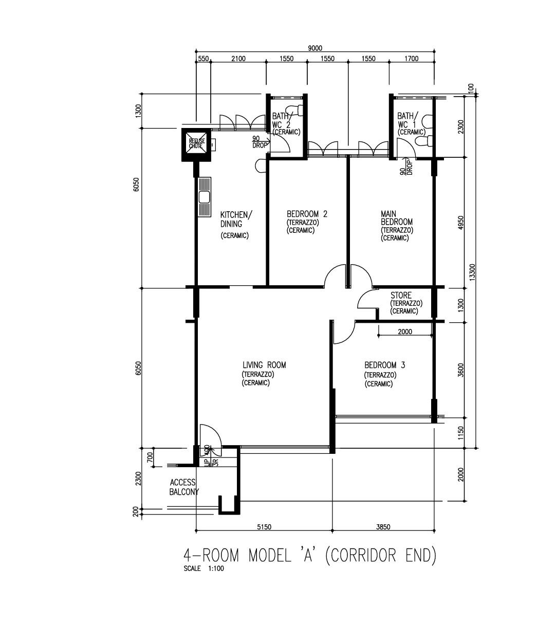 627 Yishun Street 61 HDB Apartment For Sale, $638,000, 3 Bed 2 Bath 1,152 sqft $554.00 psf