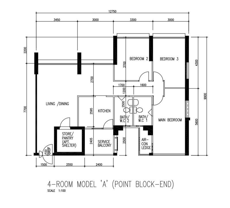 17 Telok Blangah Crescent HDB Apartment For Sale, $840,000, 3 Bed 2 Bath 1,076 sqft $781.00 psf