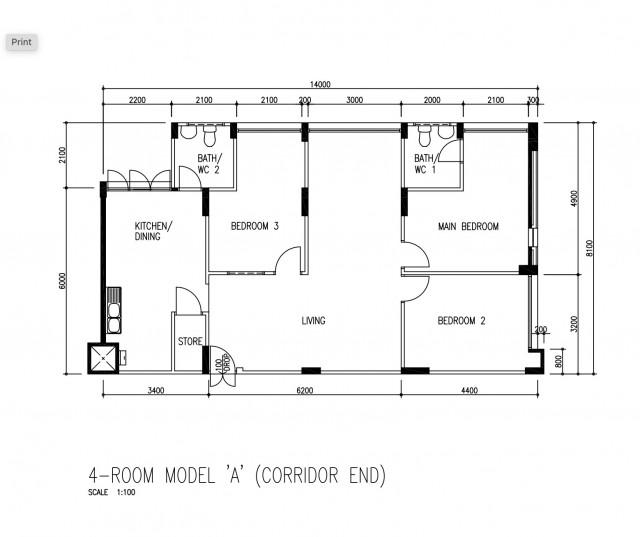 874 Yishun Street 81 HDB Apartment For Sale, $635,000, 3 Bed 2 Bath 1,119 sqft $567.00 psf